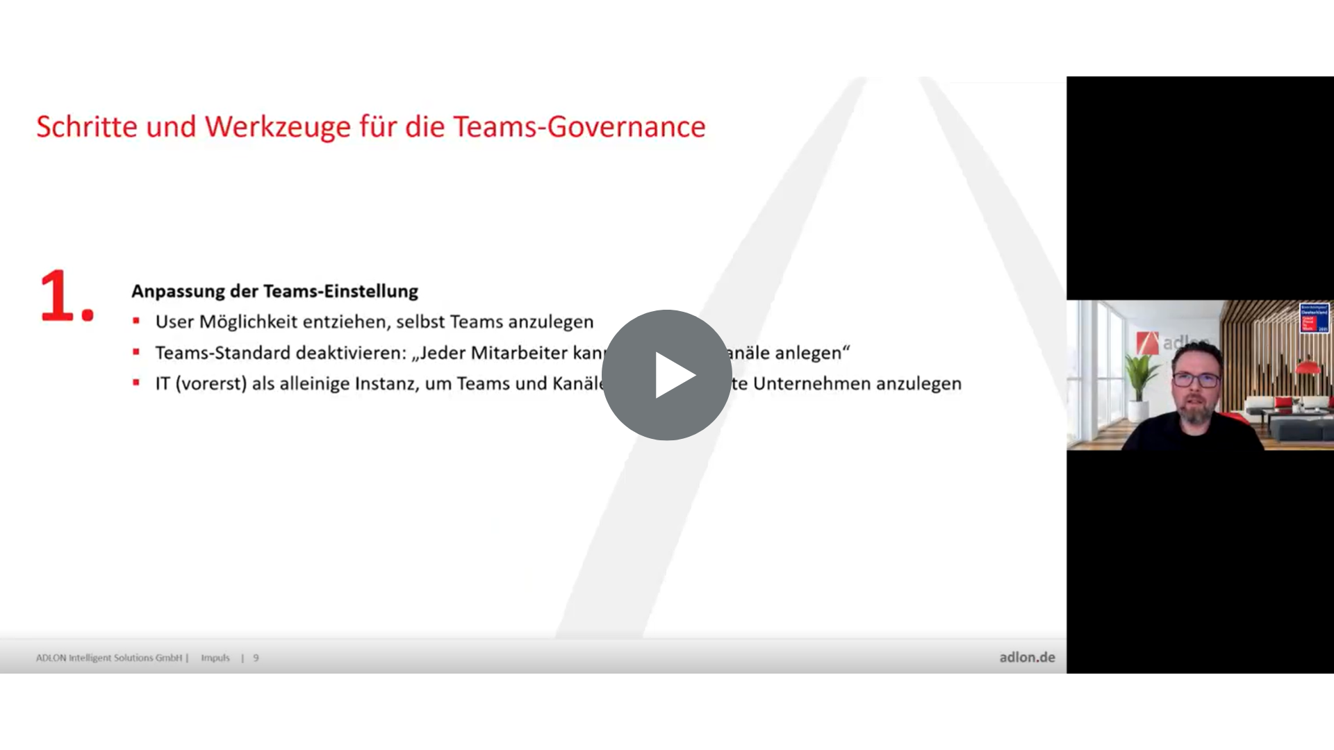 ADLON Impuls Teaser MS Teams Governance